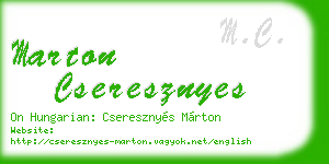 marton cseresznyes business card