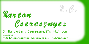 marton cseresznyes business card